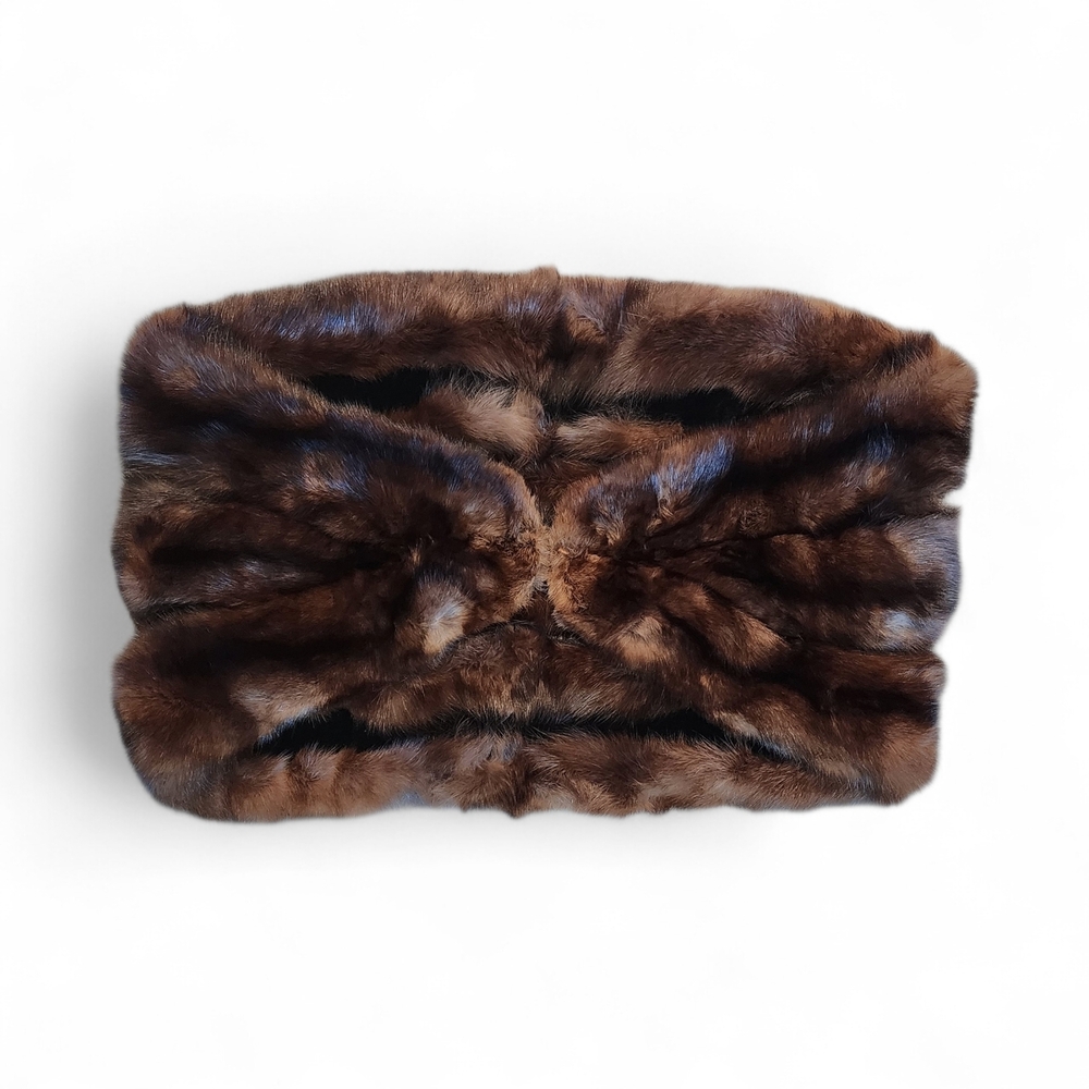 Vintage Brown Mink Fur Stole Wrap